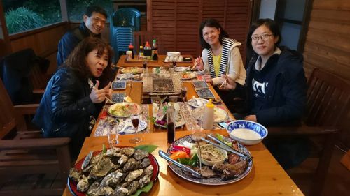 台湾人の唐津民泊・船釣り体験とピザ作り体験