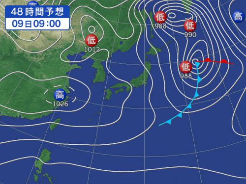 明日は釣りに行けるかな？　12月9日 　土曜日の釣行予報